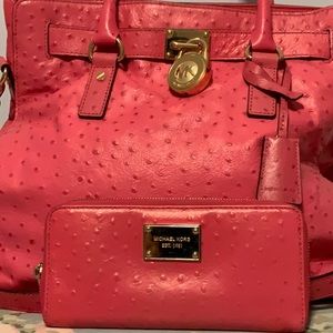 Michael Kors Hamilton bag gorgeous crocodile pink